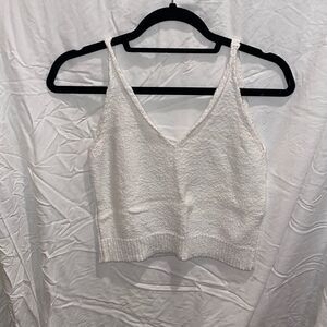 Zara, knit white sweater tank top size small